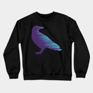 Vaporwave Crow Synthwave Style Radio Static Raven Crewneck Sweatshirt